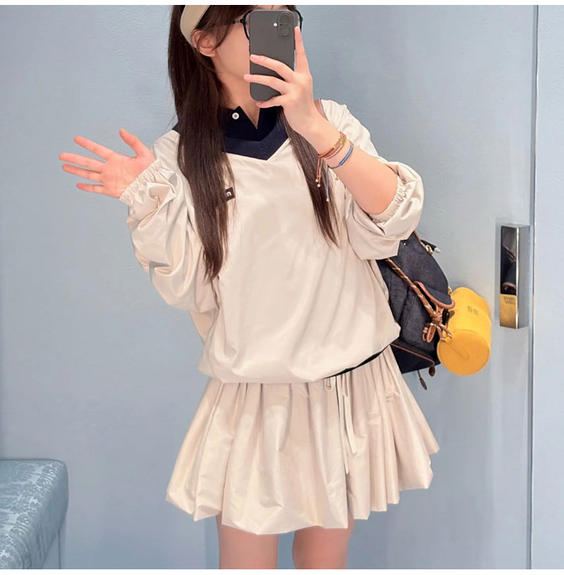 MIUMIU-08271 미우미우 2026SS 테크 패브릭 셔츠