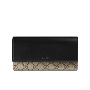 GUCCI-410100 9769 구찌 Linea A GG 수프림 캔버스 장지갑 블랙