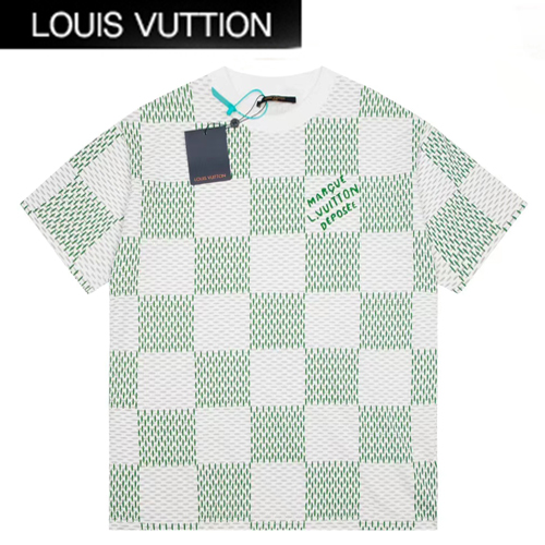 LOUIS VUITTON-07119 루이비통 그린 다미에 티셔츠 남여공용