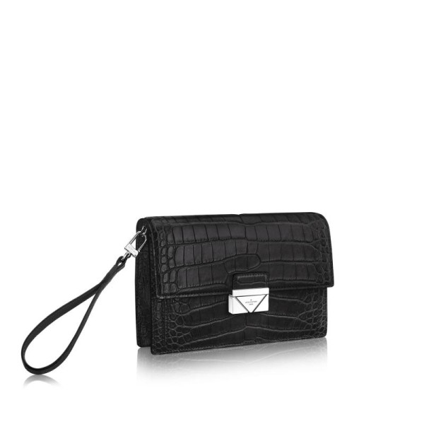 [주문제작]LOUIS VUITTON THAMES CROCODILE CLUTCH 블랙 N92977 / 토바코 브라운 N97205