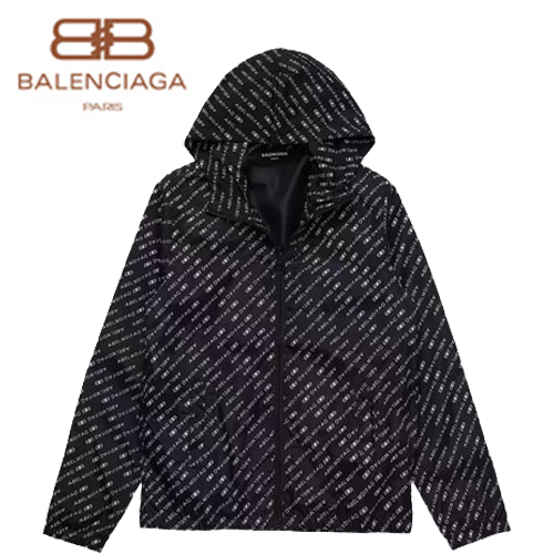 BALENCIAGA-082510 발렌시아가 블랙 나일론 바람막이 후드 재킷 남여공용