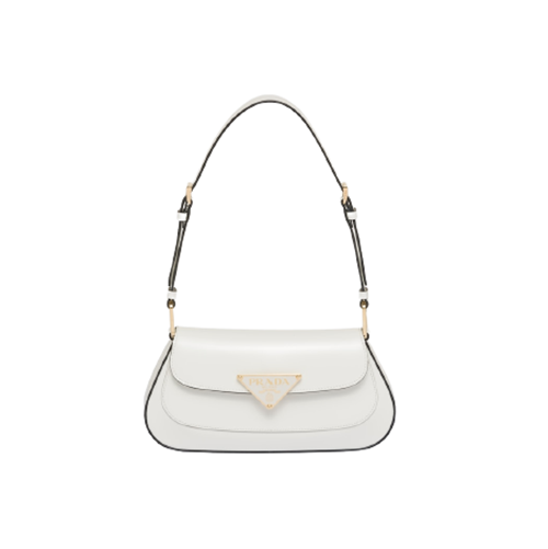 [스페셜오더]PRADA-1BD345 프라다 화이트 브러쉬드 가죽 숄더백 24CM