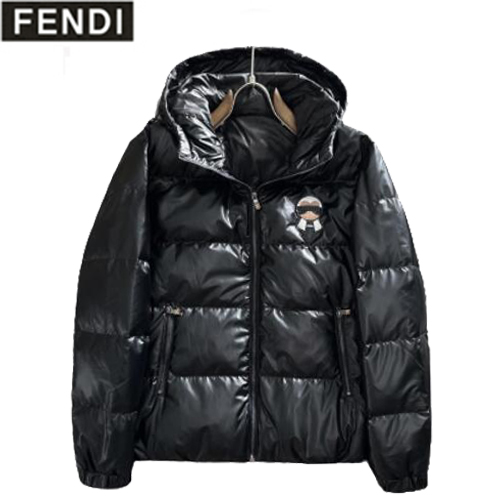 FENDI-110810 펜디 블랙 패치 장식 패딩 남성용