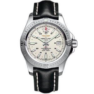 [스페셜오더]BREITLING-브라이틀링 Colt 41 Automatic 콜트 41 오토매틱 스틸 실버다이얼 워치 41mm