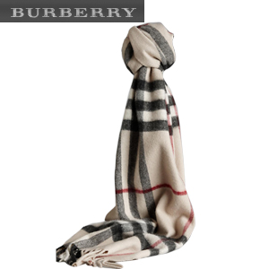 ［스폐셜오더］BURBERRY-2013FW/100%캐시미어 트렌치 체크 머플러