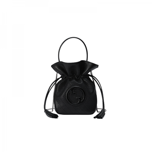 [스페셜오더]GUCCI-760313 1000 구찌 블랙 블론디 체인 미니 버킷백 15cm