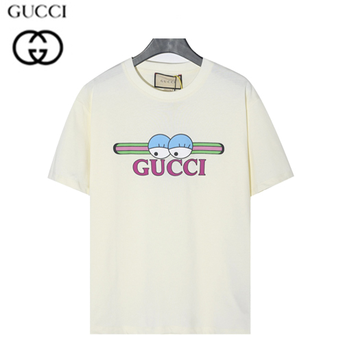 GUCCI-041611 구찌 아이보리 프린트 장식 티셔츠 남여공용