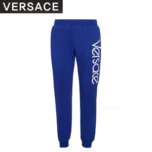 VERSACE-80474 베르사체 블루 코튼 빈티지 VERSACE 로고 스웨트팬츠