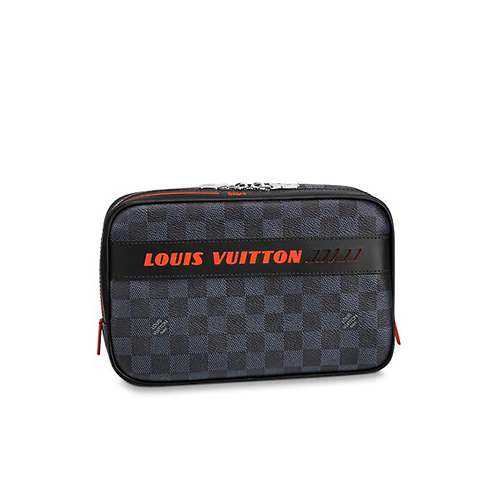 [스페셜오더]LOUIS VUITTON-N60245 루이비통 다미에 코발트 오렌지 디테일 토일렛 파우치 GM