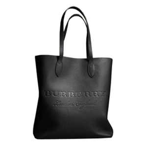 [스페셜오더]BURBERRY-40578781 버버리 송아지 가죽 미디엄 엠보싱 블랙 토트 백