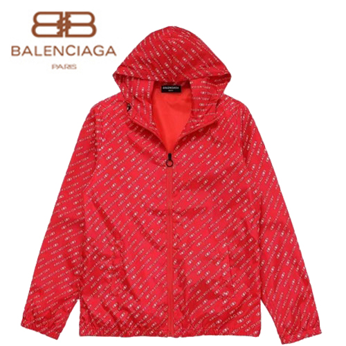 BALENCIAGA-082512 발렌시아가 레드 나일론 바람막이 후드 재킷 남여공용