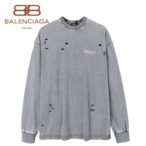 BALENCIAGA-090212 발렌시아가 그레이 프린트 장식 빈티지 스웨트셔츠 남여공용