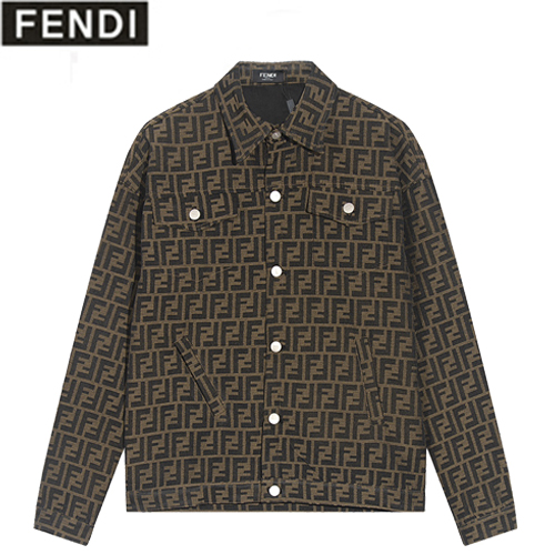 FENDI-03048 펜디 브라운 FF 셔츠 남여공용