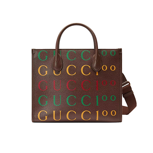 [스페셜오더]GUCCI-680956 2592 구찌 브라운 가죽 Gucci 100 스몰 토트백