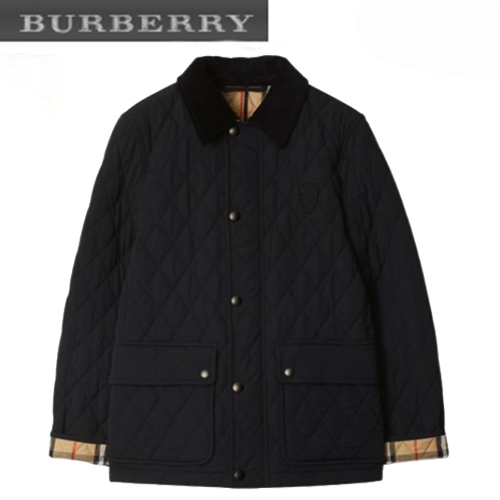 BURBERRY-80969171 버버리 블랙 퀼팅 나일론 재킷 여성용