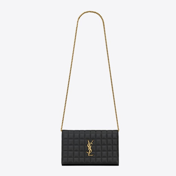 [스페셜오더]YSL-743346 생 로랑 블랙 램스킨 카산드라 체인 클러치 23cm