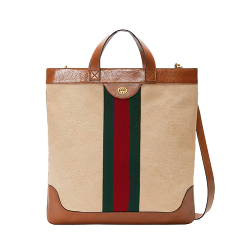 GUCCI-575067 9686 구찌 베이지 빈티지 캔버스 라지 토트백