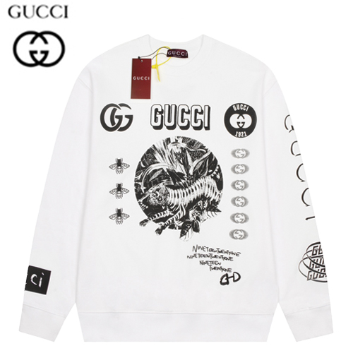 GUCCI-092016 구찌 화이트 프린트 장식 스웨트셔츠 남여공용