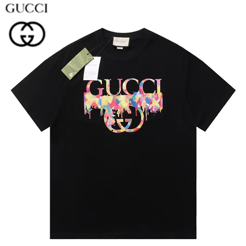 GUCCI-05227 구찌 블랙 프린트 장식 티셔츠 남여공용