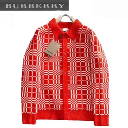 BURBERRY-012117 버버리 레드 니트 코튼 가디건 남성용