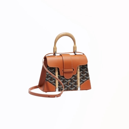 [스페셜오더]GOYARD-고야드 블랙/탄 스트럭쳐 미니 사이공 핸드백 20cm