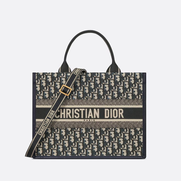 [스페셜오더]DIOR-M1324 디올 블루 Oblique 자수 Book Tote 미디엄 토드백 36.5cm