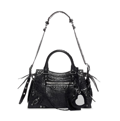 [스페셜오더]BALENCIAGA-736046 발렌시아가 블랙 실버 하드웨어 Neo Cagole City 스몰 핸드백 33CM