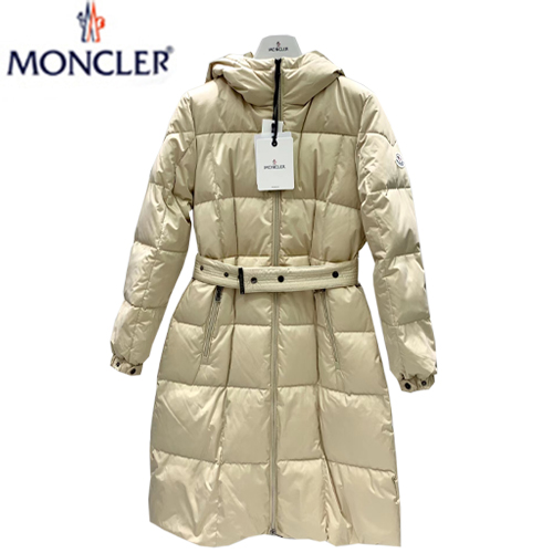 MONCLER-12134 몽클레어 아이보리 나일론 롱 패딩 여성용