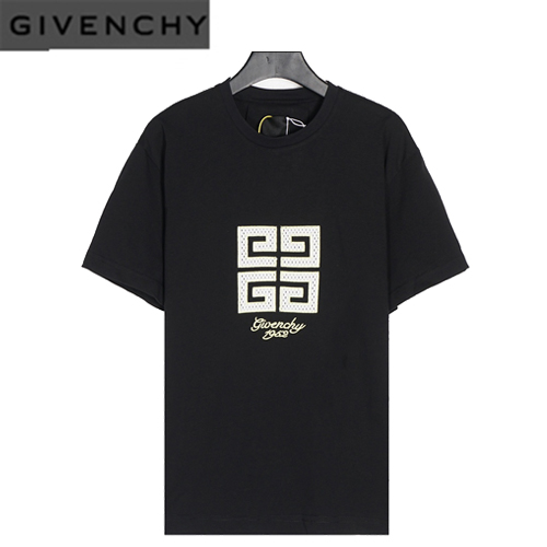 GIVENCHY-07071 지방시 블랙 4G 아플리케 장식 티셔츠 남여공용