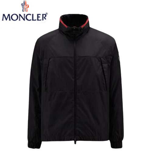 MONCLER-07271 몽클레어 블랙 나일론 바람막이 후드 재킷 남성용