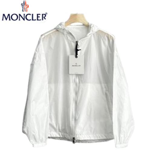 MONCLER-03281 몽클레어 화이트 나일론 바람막이 후드 재킷 여성용