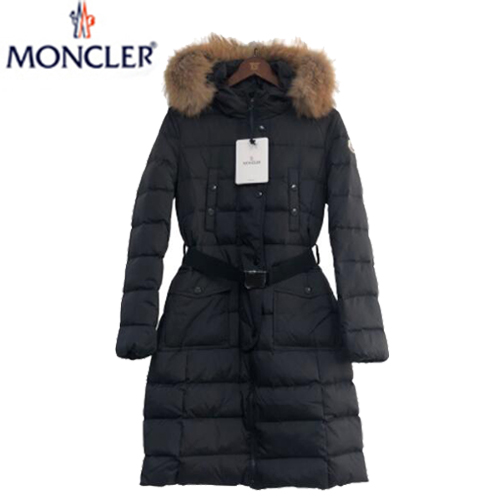 MONCLER-11091 몽클레어 블랙 나일론 롱 패딩 여성용