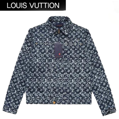 LOUIS VUITTON-01241 루이비통 네이비 모노그램 데님 셔츠 남성용