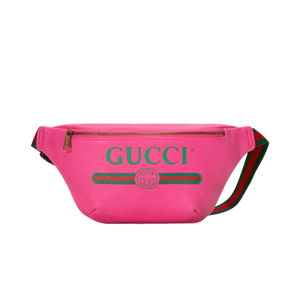 [스페셜오더]GUCCI-493869 8842 구찌 핑크 가죽 구찌 프린트 벨트 백