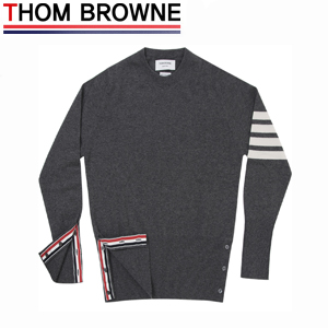 THOM BROWNE- 톰 브라운 풀오버 클래식 니트 다크그레이