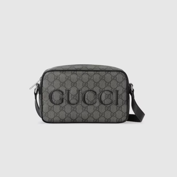 [스페셜오더]GUCCI-768391 구찌 그레이/블랙 GG 인레이 로고 미니 숄더백 23.5cm