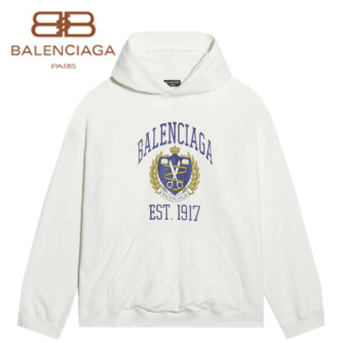 BALENCIAGA-674986 발렌시아가 화이트 코튼 College Wide Fit 남여공용