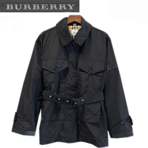 BURBERRY-09072 버버리 블랙 나일론 코트 남성용