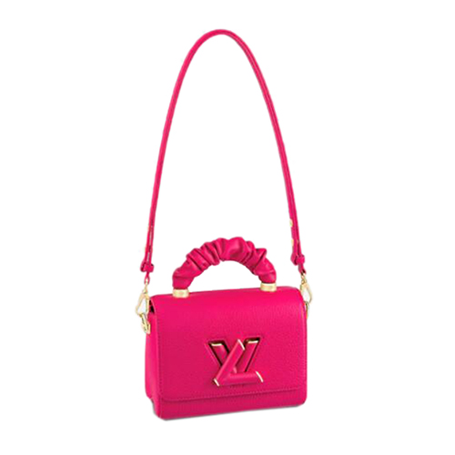 [스페셜오더]LOUIS VUITTON-M58691 루이비통 퐁디셰리 핑크 토뤼옹 가죽 스크런치 디테일 트위스트 PM