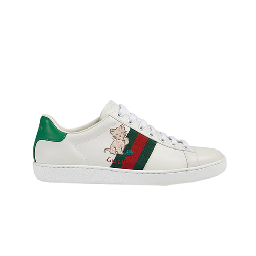 GUCCI-630616 9114 구찌 에이스 화이트 가죽 키튼 스니커즈 남여공용