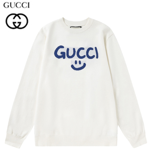 GUCCI-01262 구찌 화이트/블루 니트 코튼 스웨터 남여공용