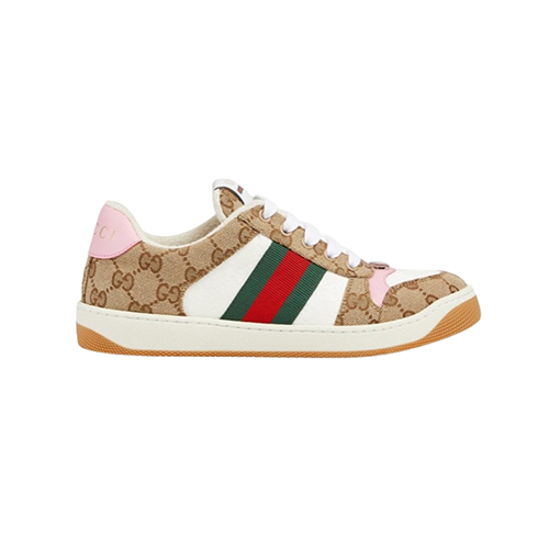 GUCCI-817276 9750 구찌 베이지/핑크 GG 캔버스 스크리너 스니커즈 여성용