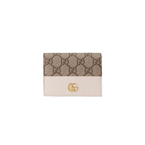 [스페셜오더]GUCCI-658610 9096 구찌 베이지/화이트 GG 마몽 카드 케이스 지갑