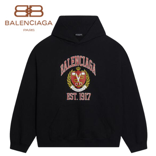 BALENCIAGA-674986 발렌시아가 블랙 코튼 College Wide Fit 남여공용