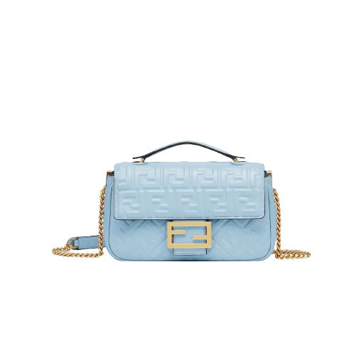 [스페셜오더]FENDI-8BR793 펜디 라이트 블루 FF 미디 체인 바게트 백 24CM