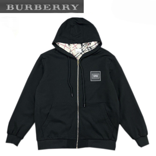 BURBERRY-08153 버버리 블랙 코튼 후드 재킷 남여공용