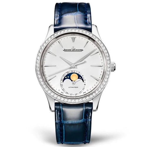 [스페셜오더]JAEGER LECOULTRE-예거 르쿨트르 마스터 울트라 씬 문 다이아 스틸 실버 여성시계 34mm #예거르쿨트르레플리카