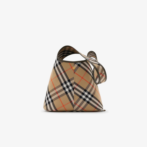 [스페셜오더]Burberry-버버리 샌드 코튼 체크 스몰 숄더 백 26.5cm - 80946781