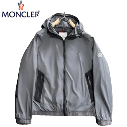 MONCLER-04024 몽클레어 그레이 나일론 바람막이 후드 재킷 남성용