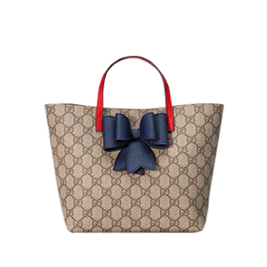 GUCCI-457232 9662 구찌 GG 수프림 칠드런 보우 토트백 블루 리본 